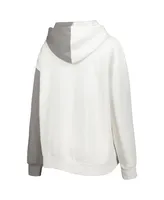 Women's Gameday Couture Gray, White Purdue Boilermakers Split Pullover Hoodie
