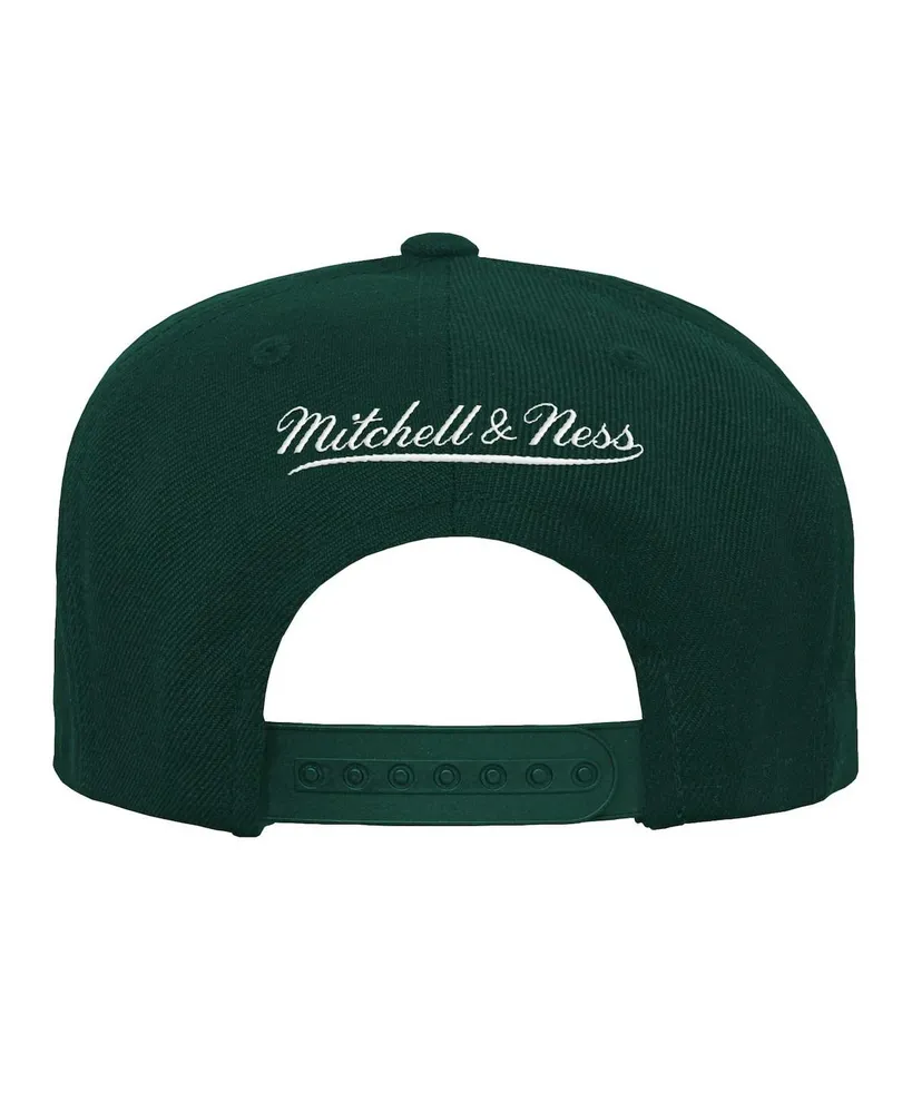 Big Boys and Girls Mitchell & Ness Green Green Bay Packers Gridiron Classics Ground Snapback Hat