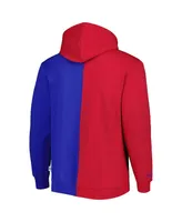 Men's Mitchell & Ness Red, Royal Atlanta Braves Fleece Full-Zip Hoodie
