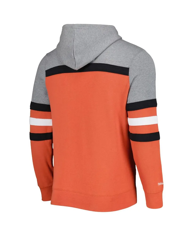 Men's Mitchell & Ness Texas Orange Texas Longhorns Head Coach Pullover Hoodie