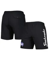 Men's Mitchell & Ness Black Seattle Seahawks Team Essentials Nylon Shorts