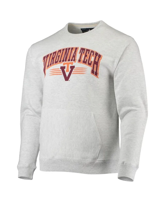 League Collegiate Wear Men's Heathered Gray Louisville Cardinals  Upperclassman Pocket Pullover Sweatshirt