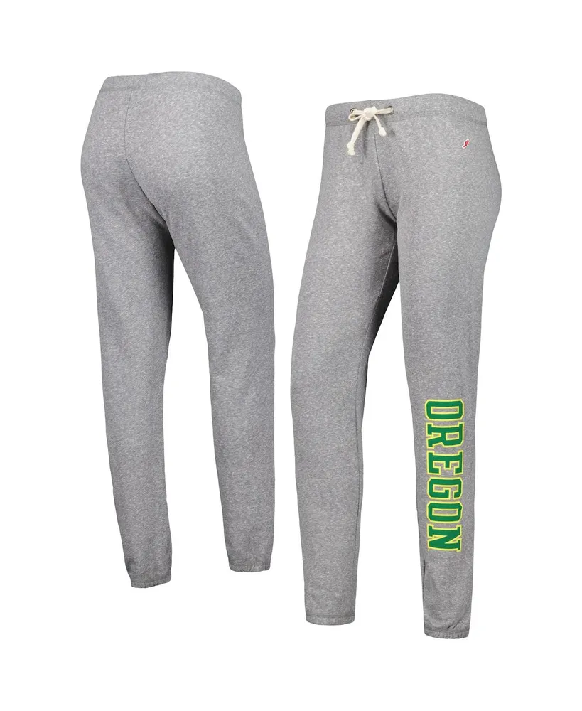 Women's League Collegiate Wear Heather Gray Oregon Ducks Victory Springs Tri-Blend Jogger Pants