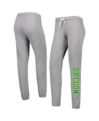 Women's League Collegiate Wear Heather Gray Oregon Ducks Victory Springs Tri-Blend Jogger Pants