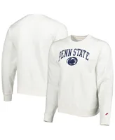 Men's League Collegiate Wear White Penn State Nittany Lions 1965 Arch Essential Fleece Pullover Sweatshirt