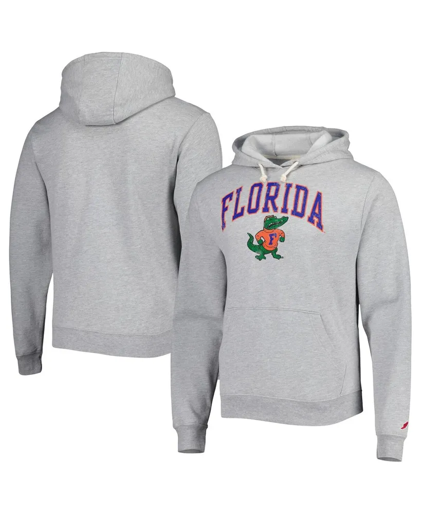 Men's League Collegiate Wear Heather Gray Florida Gators Arch Essential Fleece Pullover Hoodie