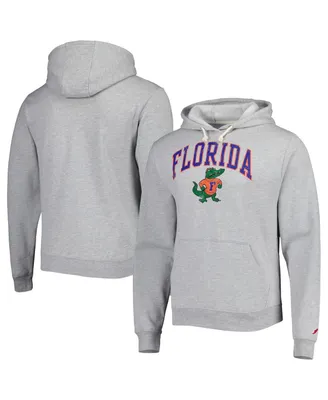 Men's League Collegiate Wear Heather Gray Florida Gators Arch Essential Fleece Pullover Hoodie