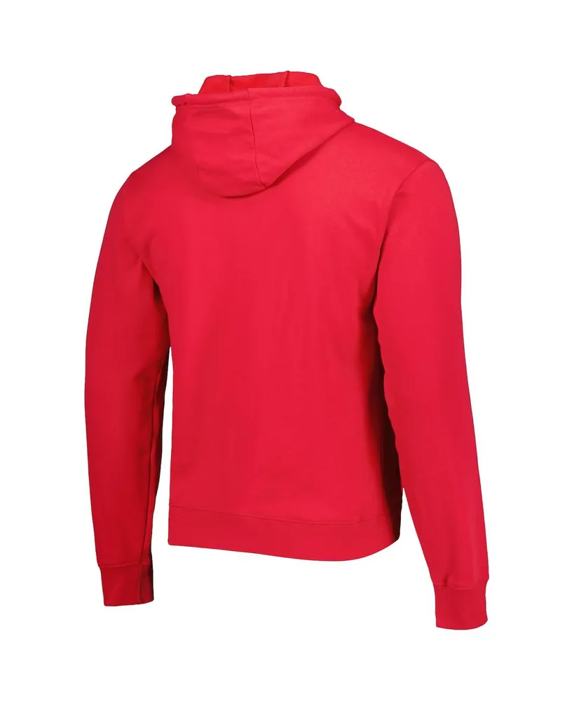 Men's League Collegiate Wear Scarlet Nebraska Huskers Arch Essential Fleece Pullover Hoodie