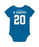 Infant Boys and Girls Mitchell & Ness Barry Sanders Blue Detroit Lions Mainliner Retired Player Name Number Bodysuit