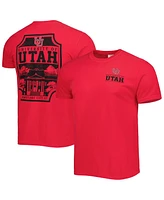 Men's Red Utah Utes Logo Campus Icon T-shirt