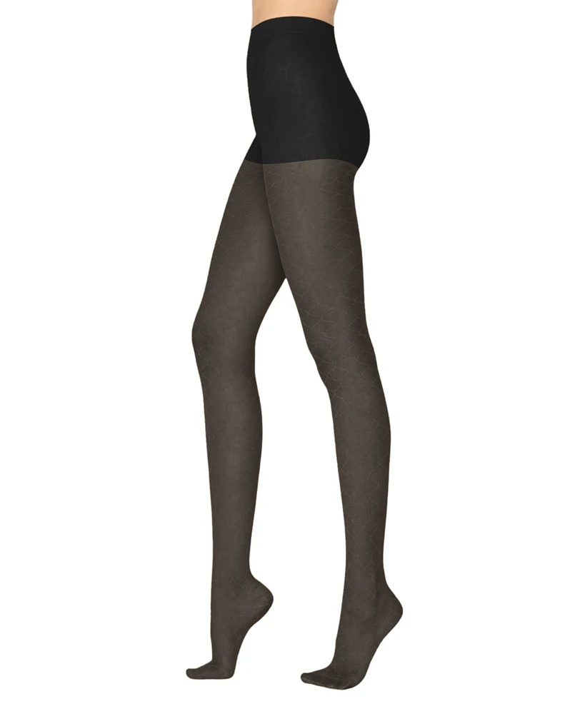 Women's European Made Cross Pattern Tights