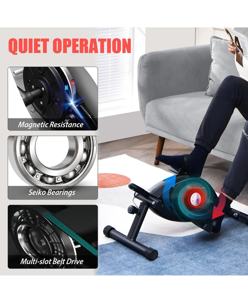 Portable Under Desk Bike Pedal Exerciser Adjustable Magnetic