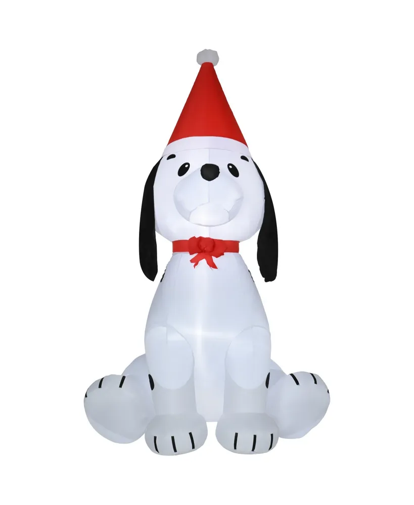 Homcom 6' Christmas Inflatable Puppy Dog Outdoor Blow-Up Display - Multi