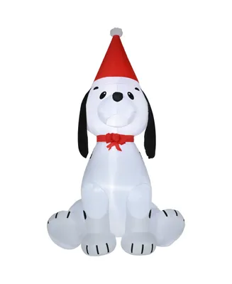 Homcom 6' Christmas Inflatable Puppy Dog Outdoor Blow-Up Display - Multi