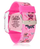 Mga Entertainment Children's Laugh out Loud Light Emitting Diode Pink Silicone Strap Watch 32mm