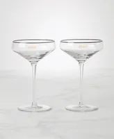 Kate Spade Cheers to Us Dirty Neat Martini Glasses Set, 2 Piece