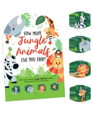 Jungle Party Animals Birthday or Baby Shower Scavenger Hunt Hide and Find Game - Assorted Pre