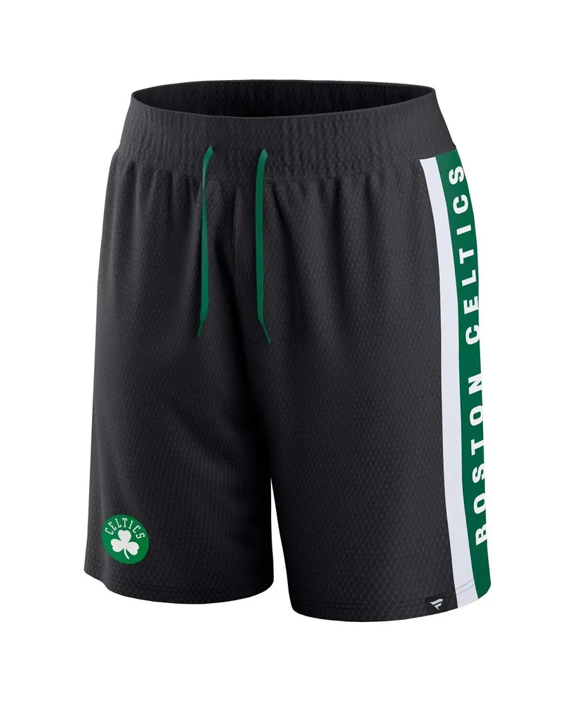 Men's Fanatics Black, Kelly Green Boston Celtics Referee Iconic Mesh Shorts