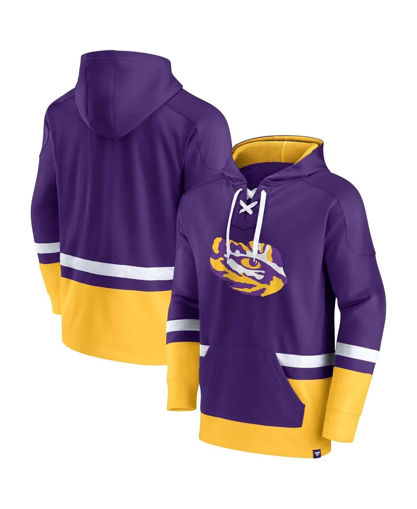 Men's Fanatics Purple Lsu Tigers First Battle Pullover Hoodie