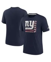 Men's Nike Navy New York Giants Wordmark Logo Tri-Blend T-shirt