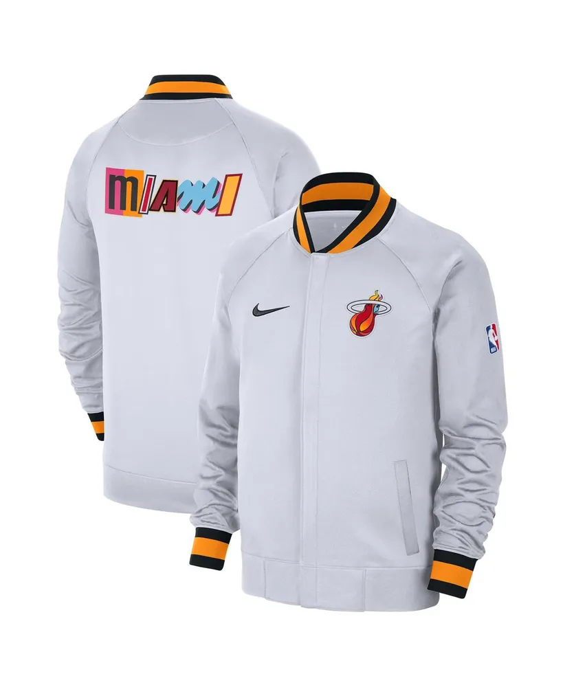 Men's Nike White/Black Miami Heat 2022/23 City Edition Showtime Thermaflex Full-Zip Jacket