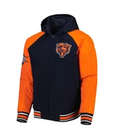 Men's G-iii Sports by Carl Banks Navy Chicago Bears Defender Raglan Full-Zip Hoodie Varsity Jacket