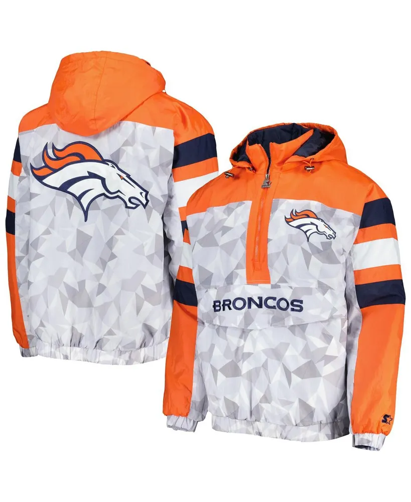 Men's Starter Orange Denver Broncos Extreme Full-Zip Hoodie Jacket