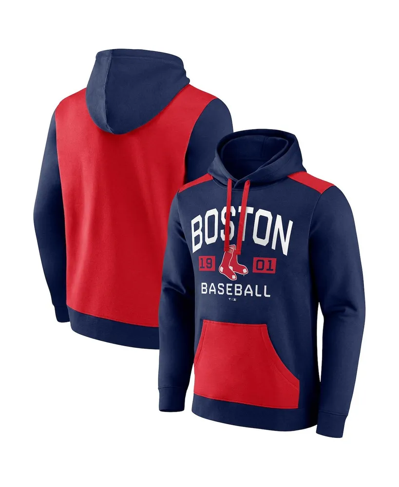 Men's Fanatics Branded Cream/Navy Boston Red Sox Full-Zip Hoodie