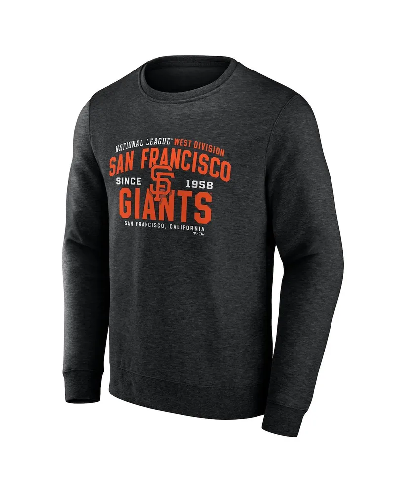 Men's Fanatics Heathered Black San Francisco Giants Classic Move Pullover Sweatshirt