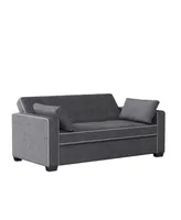 Serta 66.5" W Polyester Augustus Full Convertible Sofa