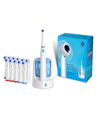 Pursonic RET200 Power Rechargeable Electric Toothbrush With Uv Sanitizing Function, 12 Brush Heads Included