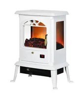 23" Electric Infrared Fireplace Stove Heater 1000W/1500W, White