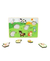 Leo & Friends Farm Animal Peg Puzzle for 24-Months+