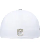 Men's New Era White, Gray Las Vegas Raiders 50th Anniversary Gold Undervisor 59FIFTY Fitted Hat