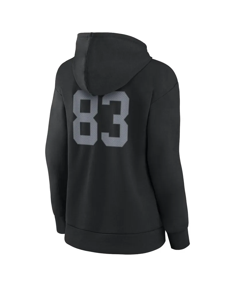 Women's Fanatics Darren Waller Black Las Vegas Raiders Player Icon Name and Number Pullover Hoodie
