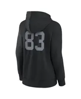 Women's Fanatics Darren Waller Black Las Vegas Raiders Player Icon Name and Number Pullover Hoodie