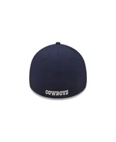 Men's New Era Gray, Navy Dallas Cowboys Classic 39THIRTY Flex Hat