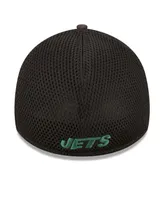 Men's New Era Black York Jets Team Neo 39Thirty Flex Hat