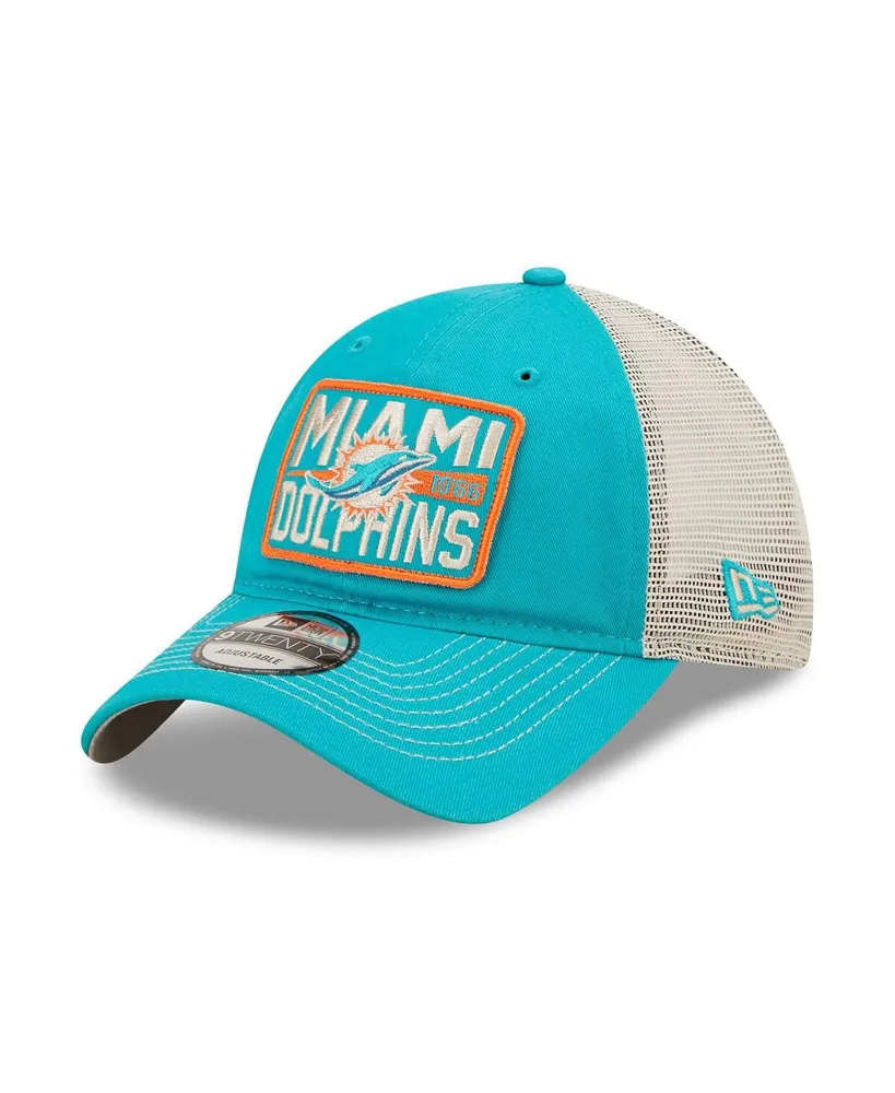 New Era Men's Aqua Miami Dolphins Word 9FIFTY Snapback Hat