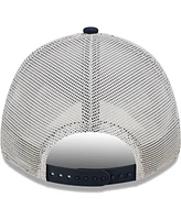 Men's New Era Navy, White Dallas Cowboys Logo Patch Trucker 9FORTY Snapback Hat