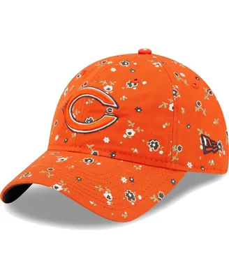 Women's New Era Orange Chicago Bears Floral 9Twenty Adjustable Hat