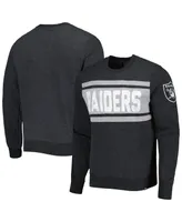 Men's '47 Brand Heathered Black Las Vegas Raiders Bypass Tribeca Pullover Sweatshirt