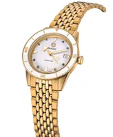 Rado Women's Swiss Automatic Captain Cook x Marina Hoermanseder Heartbeat Gold-Tone Stainless Steel Bracelet Watch 37mm