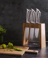 Cuisine::pro Damashiro Mizu Knife Block Oak Set, 7 Piece