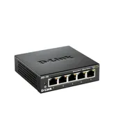 D-Link Dgs-105 Switch 5-Port Gigabit Quality of Service Switch Metal Chassis Jumbo Frames