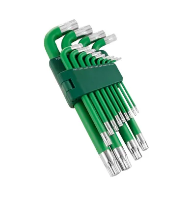13 Piece Torx Long Arm Magnetic Hex Key Wrench Set Green