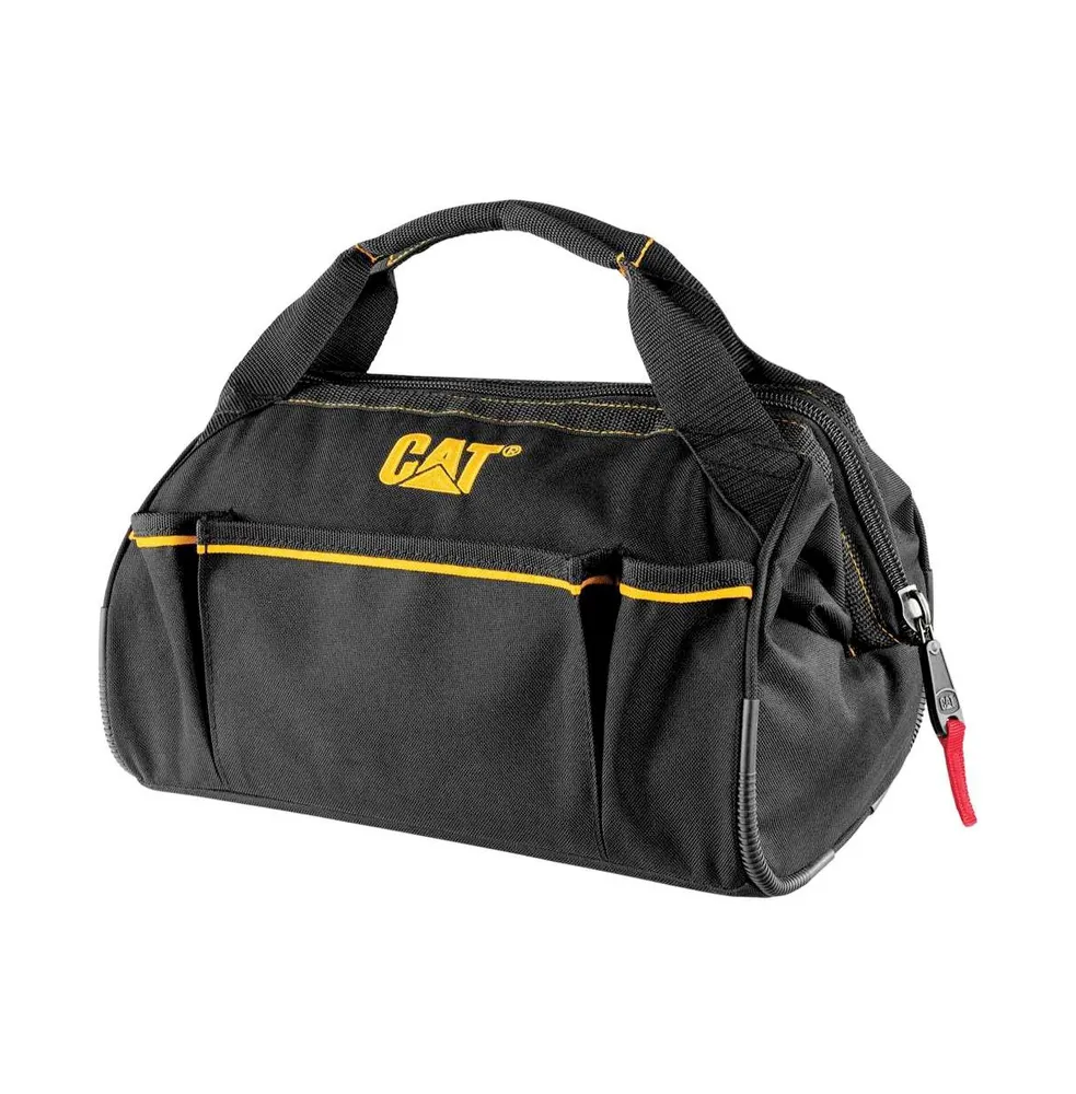 Cat 13 Inch Wide-Mouth Tool Bag with Pockets