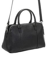Mancini Women's Pebbled Jennifer Satchel Bag