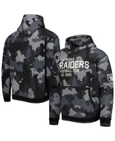 Men's The Wild Collective Black Las Vegas Raiders Camo Pullover Hoodie