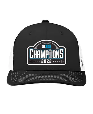Men's Zephyr Black, White Michigan Wolverines 2022 Big Ten Conference Champions Locker Room Adjustable Trucker Hat